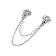 Brooch clip with rhinestones and faux pearls - Crystal (1 Piece)