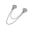 Brooch clip with rhinestones and faux pearls - Crystal (1 Piece)