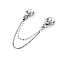 Brooch clip with rhinestones and faux pearls - Crystal (1 Piece)