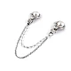 Brooch clip with rhinestones and faux pearls - Crystal (1 Piece)