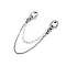 Brooch clip with rhinestones and faux pearls - Crystal (1 Piece)