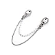 Brooch clip with rhinestones and faux pearls - Crystal (1 Piece)