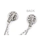 Brooch clip with rhinestones and faux pearls - Crystal (1 Piece)
