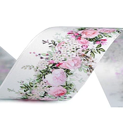 Satin ribbon rose, width 40 mm - Light pink (1 Meter)