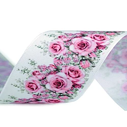 Satin ribbon rose, width 40 mm - Pink (1 Meter)