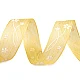 Ribbon with flowers, width 25 mm - Yellow (20 Meters)
