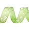 Ribbon with flowers, width 25 mm - Green light (20 Meters)