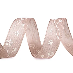 Ribbon with flowers, width 25 mm - Beige (20 Meters)