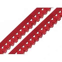 Decorative elastic width 15 mm - Dark red (25 Meters)