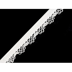 Decorative elastic width 12 mm - White (20 Meters)