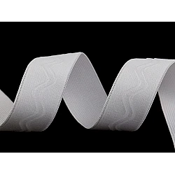 Elastic non-slip band / silicone backed gripper width 30 mm - White milk (1 Meter)