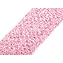 Crochet elastic stretch band width 70 mm for tutu skirts - Light pink (1 Meter)