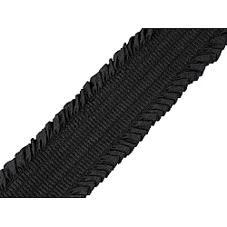 Decorative elastic width 48 mm - Black (1 Meter)