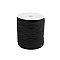 Flat elastic width 4 mm - Black (5 Meters)