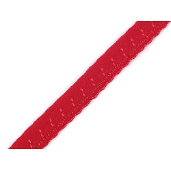 Decorative elastic width 10 mm - Red (18 Meters)