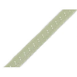 Decorative elastic width 10 mm - Sage green, light (18 Meters)