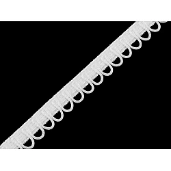 Elastic button loops, width 13 mm - White (90 Meters)