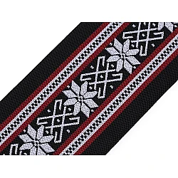 Decorative elastic / insert width 10 cm - Black (1 Meter)