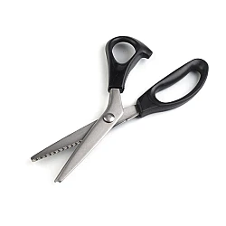 Pinking shears length 24 cm zig-zag - Black (1 Piece)