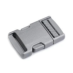 Plastic side release buckle with strap adjuster width 25 mm - Pearl grey (5 Pairs)