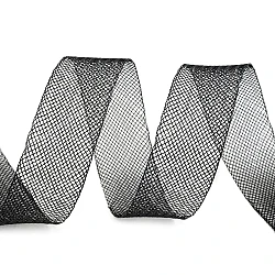 Horsehair braid crinoline, stiff width 2.5 cm - Black (1 Meter)