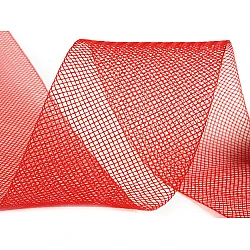 Horsehair braid crinoline stiff width 5 cm - Red (41 Meters)