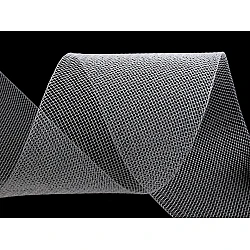 Horsehair braid crinoline stiff width 8 cm - Transparent (1 Meter)