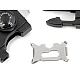 Side release buckle with whistle and compass width 20 mm - Black (1 Piece)