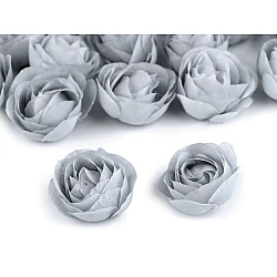 Artificial flower / rose ø3,5 cm - Blue-grey (20 Pieces)