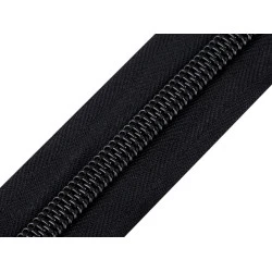 Continuous nylon zipper no 10 - Black (1 Meter)