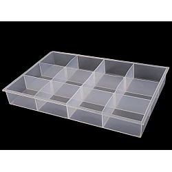 Plastic storage compartment / box organizer 23x34.5x4.5 cm - Transparent (1 Piece)