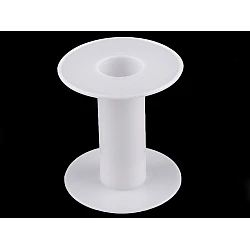 Plastic empty spool 6x6.6 cm - White (20 Pieces)