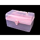 Plastic storage box organizer / case - Light pink (1 Piece)