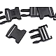 Side release buckle width 40 mm - Black (5 Pairs)