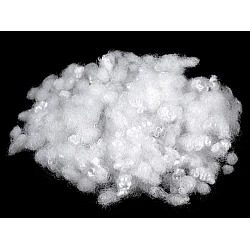 Hollow fiber polyester ball fiber filling / toy stuffing, 1 kg, not bleached - White (1 Bag)