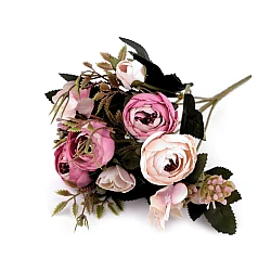 Artificial buttercup bouquet / floral arrangements - Light pink (1 Bunch)
