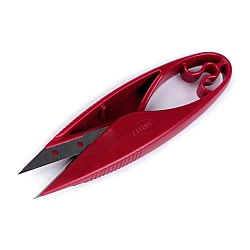 Sewing scissors / thread snips, very sharp with spare blade length 11 cm - Dark red (1 Card)