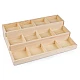 Wooden display stand / 3 story organizer 24x35.5 cm - Natural light (1 Piece)