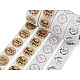 Handmade with love stickers,thank you round gift tag stickers ø25 mm - Natural brown (1 Roll)