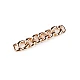 Chain for decorating clothes and accessories 1.7x8 cm - Pink gold (15 Pieces)