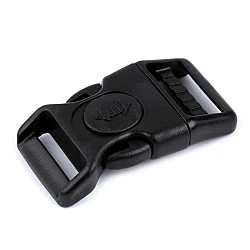 Frost-resistant tri-glide slider / side release buckle, 20 mm, 25 mm - Black (10 Sets)