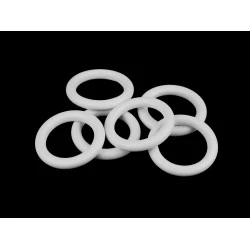 Wooden colored ring, outer diameter ø50 mm - Silver (20 Pieces)