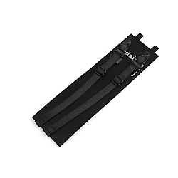 Adjustable elastic straps with clips for making garter suspenders - Black (1 Pair)