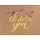 Gift paper bag, thank you 16x22 cm - Natural brown (12 Pieces)