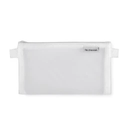 Mesh zipper pouch bag 20x12 cm - Light pink (1 Piece)