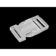 Plastic side release buckle with strap adjuster, width 25 mm, 32 mm - Transparent (5 Pairs)