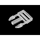 Plastic side release buckle with strap adjuster, width 25 mm, 32 mm - Transparent (5 Pairs)