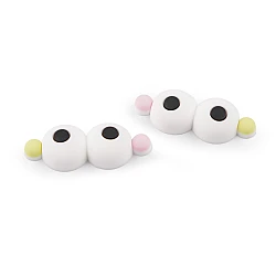 3d silicone eyes to glue on - White (10 Pieces)