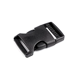 Webbing side release buckle, width 25 mm - Black (25 Pairs)