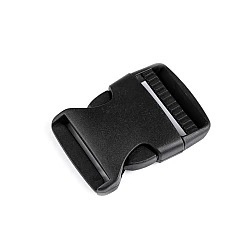 Webbing side release buckle, width 38 mm - Black (10 Pairs)